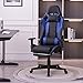 XLLLL Sedia da Gioco Sedia da Girevole Ergonomica Regolabile Sedia Gaming Ufficio da Scrivania con Poggiatesta E Supporto Lombare,Progettate per Le Giovani Generazioni,Blue-with+Footrest