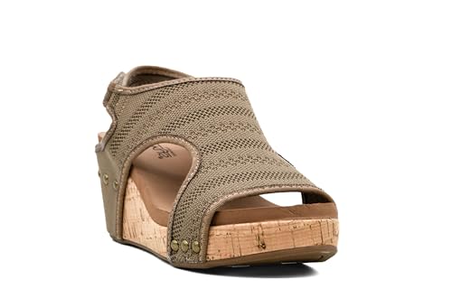 Image of Corkys Footwear Womens Carley Wedges, Featuring Corkys EVA Foam Cushioned Insoles, A 2.5 Inch Heel, Lightweight For All Day Wear, And Hook And Loop Closure
