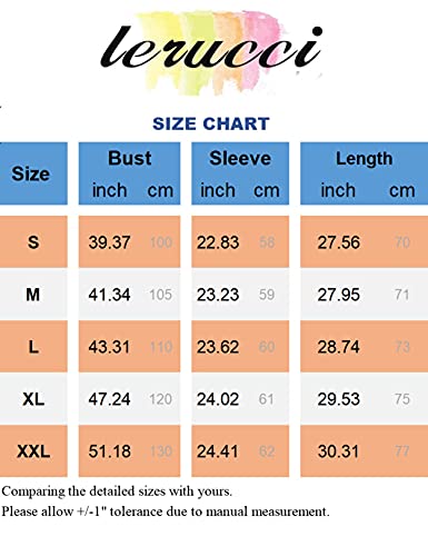 Lerucci Womens Casual Long Sleeve Loose Fall Pullover Side Split Tunic Tops With Pockets Blue Large #TOP5