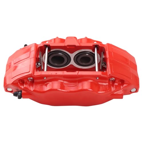 Image of TRQ Performance Front Brake Caliper Set Painted Red Brackets | For 2004-2005 Subaru Impreza