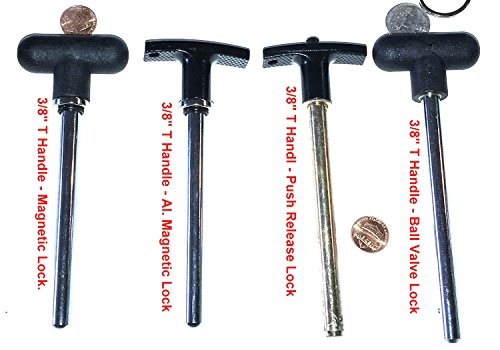 Sbds Quick Release Pin Tensile (3/8" Dia - 3-3/4" Locking Space) Universal World Class Weight Stack Selector Key - W/Jumbo 1-3/4" Dia Round Designer Knob |Detent Hitch Pins | Chrome Pl Steel Shaft #TOP3