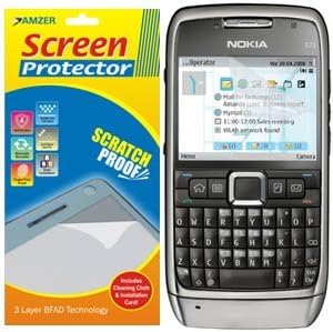 Amzer Super Clear Screen Protector with Cleaning Cloth for Nokia E71