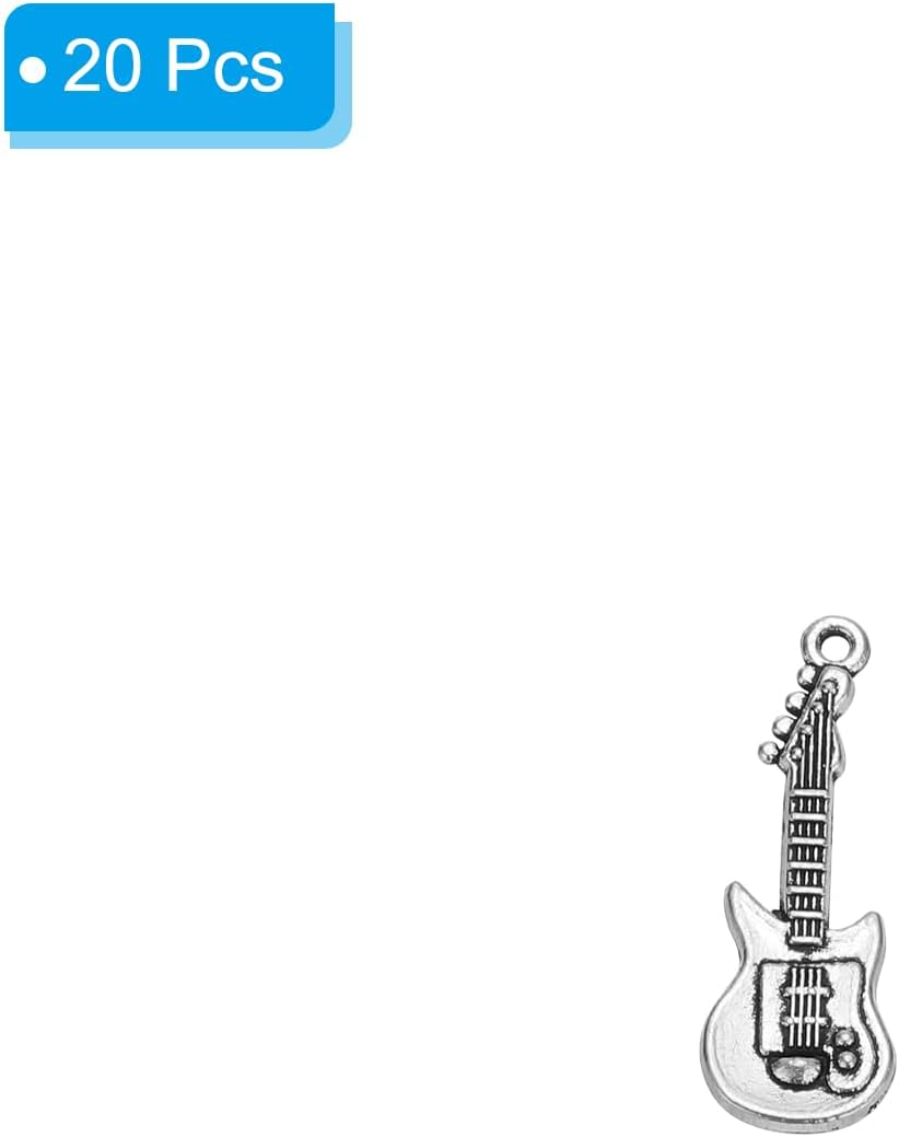 PATIKIL Jewelry Making Charm, 20 Pcs Alloy Guitar Pendants Accessory DIY for Necklace, Bracelet, Earring Making and Crafting - Image 3