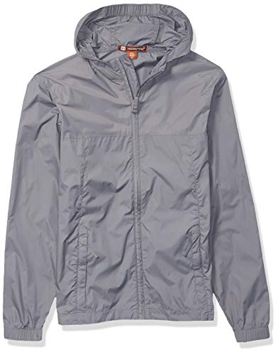 AquaGuard Girls' Big Essential Rainwear Jacket, Graphite, Large