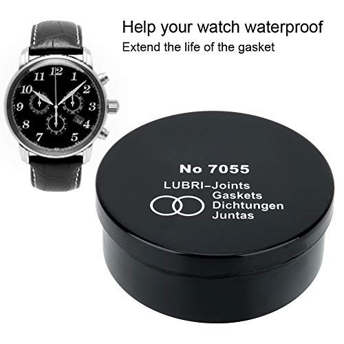 Joyzan Waterproof Watch Gasket Paste, Professional Watch Repair Sealing Grease Lubricator Silicone Sealant Box O Ring Pocket Clock Lubricant Diver Watchmakers Repairing Maintenance Sealer Lube Tools