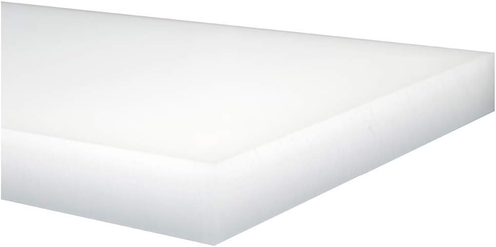 UHMW Polyethylene Plastic Sheet - Natural White - 1/4" Thick 24" Length x 48" Width Natural White