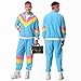 Owurha 80s Tracksuit for Men Women 90s Retro Windbreaker Outfit 80s Costume for Couples 80s Track Suit for Adult