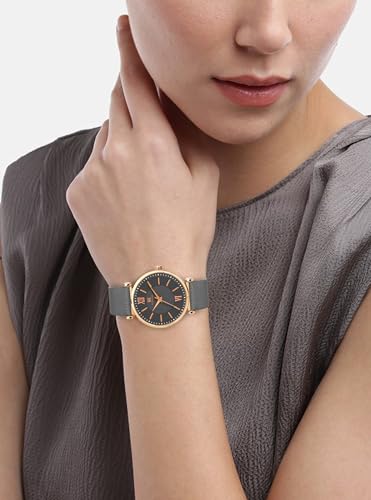 Image of IIK COLLECTION Watches for Women Round Dial |Analogue Quartz Movemnet Ladies Watch|Long Battery Life|Leather Bracelet Strap|Buckle Lock Clasp Safety Watches for Girls