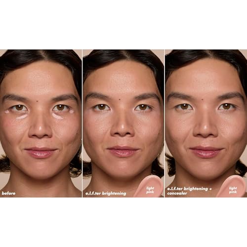 e.l.f. Soft Glam Brightening Corrector, Helps Minimize Dark Circles & Discoloration, Hydrating With A Natural Finish, Vegan & Cruelty-Free, Light Pink