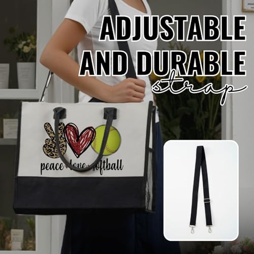 Bolso tote de lona grande para mujer miniatura 4