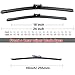 Car Front & Rear Wiper Blade Compatible with Volkswagen VW T-Cross C11 TCross 2018-2022 Windscreen Windshield Car Accessories Window(Color:Front Rear 3pcs)