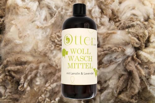 OtterCare Wollwaschmittel mit Lanolin und Lavendelduft,Waschmittel mit Lanolin für Lammfell, Cashmere,Wollwalk und Merino Wolle Rückfettend Natürliche Pflege für deine Textilien