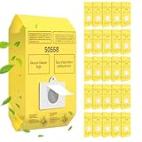 50 Pack 50558 Canister Vacuum Bags for Kenmore Canister Type C/Q 5055 50555 50557 50558, Replacement Vacuum Cleaner Bags for Panasonic Type C-5 C-18, Large Capacity, HEPA Filtration