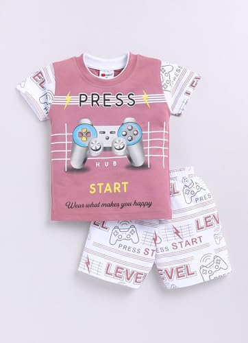 Image of Mars Infiniti Pure Cotton T-shirt and Shorts Set for Kids
