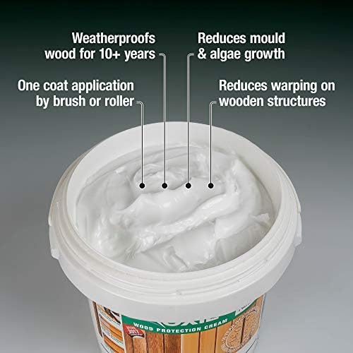 Roxil Wood Protection Cream 3L - Instant Wood Sealer, Waterproofing Clear Treatment, Preserves Outdoor Wood: Fences, Decking, Furniture, Sheds