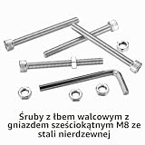But The Cow Zestaw Śrub I Nakrętek M8 X 80 MM, 16 Sztuk, Stal Nierdzewna 304, Łeb Sześciokątny, Do Motocykli I Sprzętu Mechanicznego