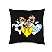 Softball Volleyball Soccer Heart Jan Softball Volleyball Soccer Heart Funny Sport Leopard Mom Throw Pillow, 16x16, Multicolor