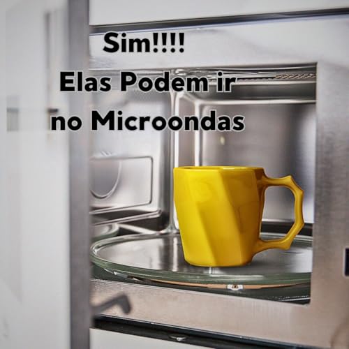 Conjunto 6 Caneca Cerâmicas Café Leite Chá Louça Lisa 260ml Design e Cores Exclusivas - E-FCS Store