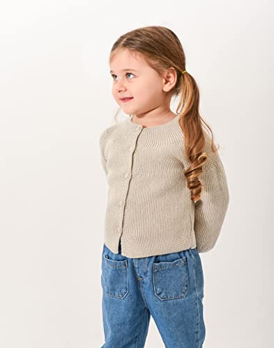 Lilax Baby Girl Knit Sweater Long Sleeve Cardigan (24 Months, Beige) #TOP1