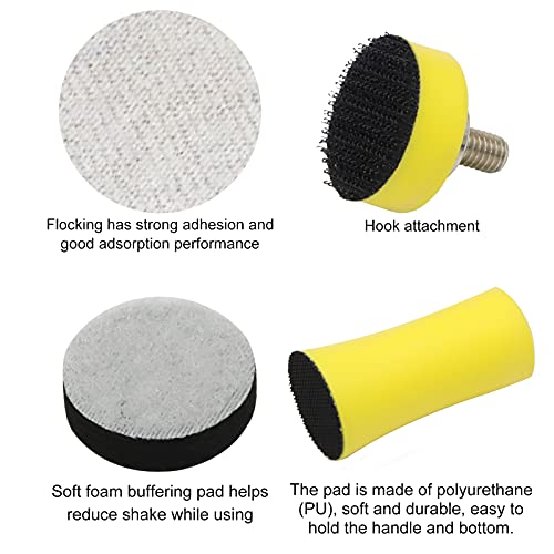 VIBRATITE 185 Stück Schleifscheiben 25mm Klett Nasse Trockene Schleifpads, (Körnung 60-10000) Sandpapier Schleifwerkzeug Mit 1/8 Zoll-Schaft für Holz Metall Spiegel Schmuck Polieren