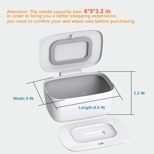 Wipes Dispenser, Wipe Holder for Baby, Refillable Wipe Container, Portable Press to Open, Non-Slip