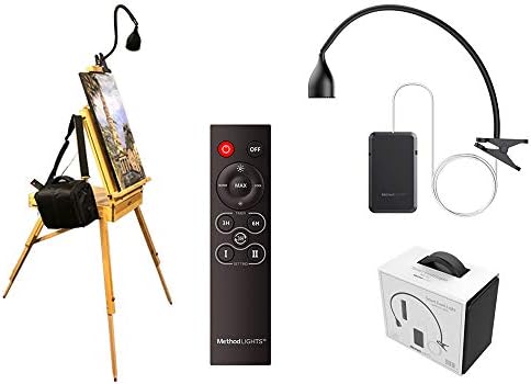 Method Lights ML-EL Smart Easel Light LED for Artists - Long Life Rechargeable Battery & Remote Control