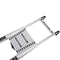 Telesladder Telesladders Multi-Purpose Extendable Ladder Telesladder Multi-Purpose Telesladder with Hooks, Collapsible Extension Ladders with Stabilizer Bar for Roof Home Rv O/1.8M