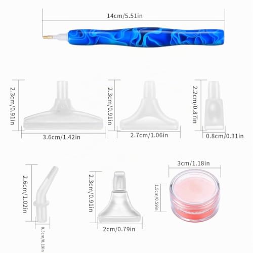 Miniatura 2 de Bolígrafos De Pintura Diamante 5d Diy, Accessories Diamond Art Painting, Herramientas Diamante Pintura Con Arcilla De Pegamento Y Cabezales De Bolígrafo Repuesto