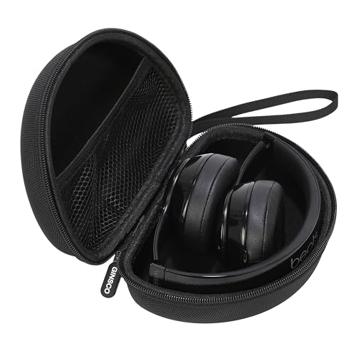 Ginsco Headphone Case Exclusive for Beats Solo 4/Solo 3/Solo 2 - Wireless Bluetooth On-Ear Headphones Hard Shell Case Portable Travel Carrying Headphone Case (Black)