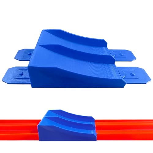 K TOMOTO Double Track Jump Ramp Connector - 1pc, Compatible with Hot Wheels Track