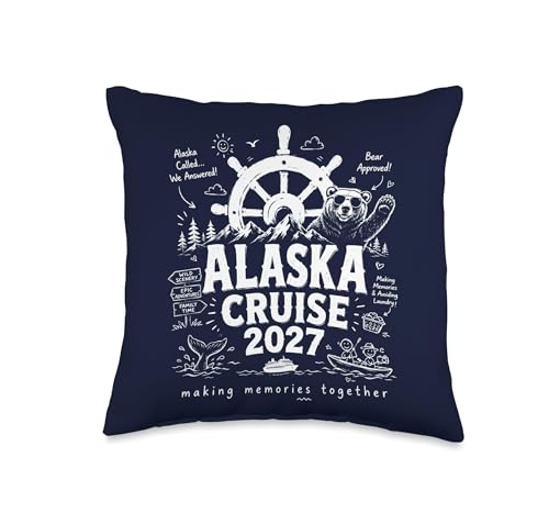 Alaska Cruise 2027 Family Vacation Matching Group Reunions Throw Pillow