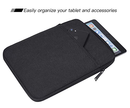 9.7 10.5 Inch Tablet Sleeve Case, Shockproof Case Bag For 10.5 11 Inch Ipad Pro/Ipad Air 5 4 3/ New Ipad 8Th 10.2 2020, Lenovo Tab M10 10.1,Samsung Galaxy Tab A8,Surface Go(Black) #TOP3