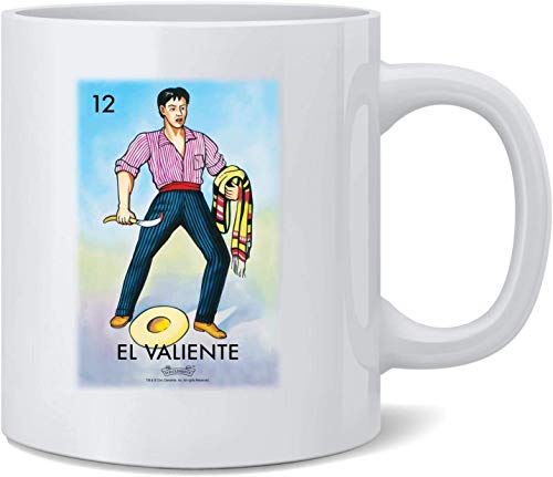 El Valiente The Brave One Card Bingo mexicano Taza de café de cerámica Tazas de café Taza de té Regalo divertido y…