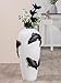 Produktbild Casablanca Deko Vase groß Bodenvase - Vase XXL mit Koi Fischmotiv - Blumenvase aus Kunstharz - Dekoration Wohnzimmer Farbe: Weiß Schwarz Höhe 73 cm