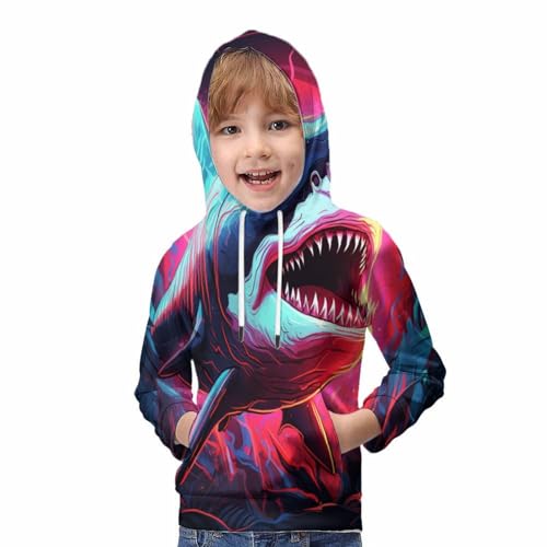 Sweat Requin 3D imprimé graphique relief ado hiver - 5