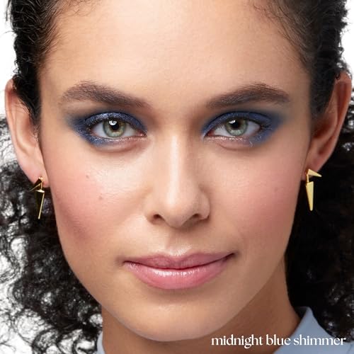 Julep Eyeshadow 101 Cream-to-Powder Waterproof Shadow Stick – Midnight Blue Shimmer – Long-Lasting, Crease-Proof, Dark Blue Shimmer Cream Eyeshadow with Built-in Smudger - Image 4