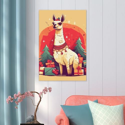 Poster mural alpaga pour relooker un mur abîmé sans colle - 5