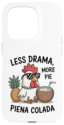 Less Drama More Pie Piena Colada �`�L�� �g���s�J���h�����N �X�}�z�P�[�X iPhone 15 Pro �p