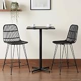 Design polyvalent pour l'intérieur : le design noir minimaliste avec des lignes épurées et une construction en acier robuste s'intègre harmonieusement dans n'importe quelle cuisine, bar ou salle à manger et complète parfaitement les intérieurs modernes.