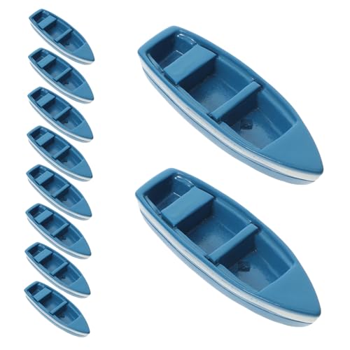 KOMBIUDA 10pcs Collectible Resin Yacht Model for Micro Landscape Coastal Decor and Nautical Home Decor Display