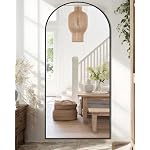 Full Length Mirror, 71"x32" Arched Floor Mirror Freestanding, Oversized Floor Standing Full Body Mirror with Stand for Bedroom, Hanging Mounted for Living Room Cloakroom, Black - Image 2