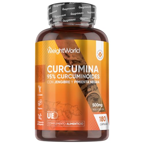 Extracto de Cúrcuma con Pimienta Negra y Jengibre - 180 Cápsulas Veganas de Extracto 50:1, 95% de Curcumina - Para 6 Meses de Suministro, sin Gluten
