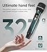 Wireless Microphones, Professional UHF Dual Wireless Microphone with 240 ft Effective Range, 3ms Transmission Rate, Studio Grade Sound Pick Up Mic Head, Metal Body, Microphone for Singing, Speech