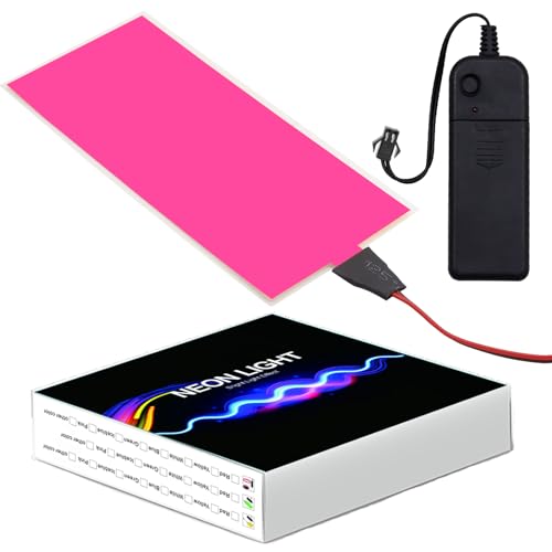 Ygmylandbb EL Panel Electroluminescent Light Sheet Backlight Decorations Light Neon Sheet 12 cm x 5 cm (4.8" x 2.0") ON/Slow Flash/Fast Flash