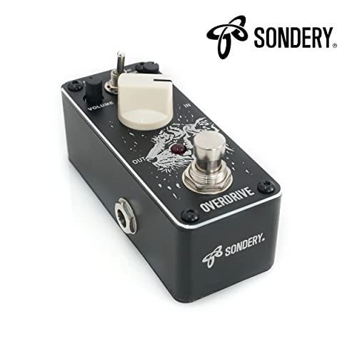 Sondery Overdrive Guitar Effect Pedal, Tube Overdrive Of A Valve Combo Amplifier Sound - True Bypass, 2 Modes Of Boost And Normal - Mini Size, Art Design Series #TOP1