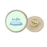 Nutritious Arctic Bacalao Pescado Redondo Metal Dorado Pin Broche Clip, Medium, Metal