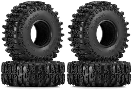 INJORA S5 1.0" Cling On Tires 64 * 24mm for TRX4M SCX24 1/18 1/24 RC Crawlers Upgrade
