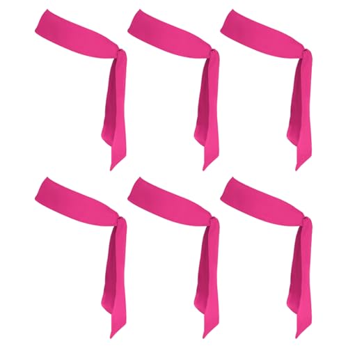 Image of PATIKIL Head Ties Headbands, 6 Pcs Ninja Karate Headband Adjustable Sports Tie Back Sweat Wicking Workout Head Band for Men Women Running Tennis Yoga, Pink