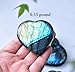 FZBHRO Large Heart Crystal Stones Healing Crystal Palm Polished Love Shaped Gemstones Blue Labradorite Heart Rock Meditation Gift 0.8-1.3Pounds