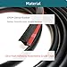 Tintvent Fender Flare Trim 33Feet, EPDM Rubber Seal for Car and Truck Wheel Wells, Trim with Automotive Grade Tape, Black